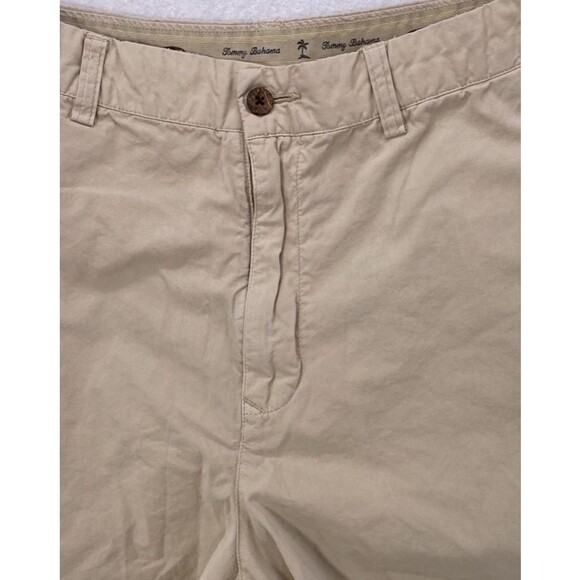 Tommy Bahama Mens Shorts 32 Khaki Tan Beige Chino Flat Front Casual Golf  9" - Picture 3 of 10